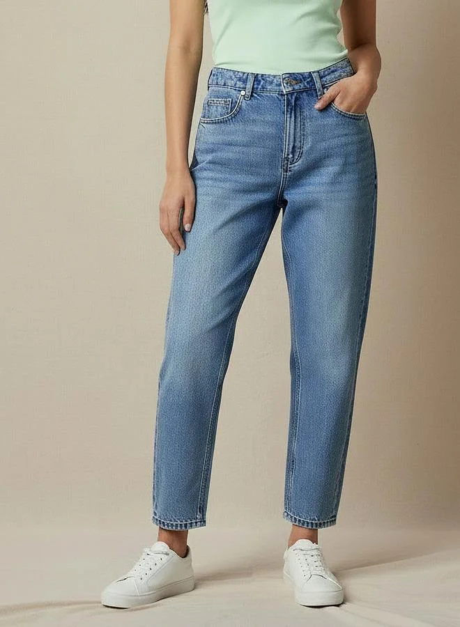 سبلاش فيڤ جينز نسائي بخصر عالٍ بقصة الأم